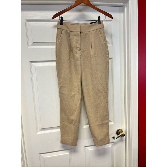 Express Pants - Express Stylist Tan Ankle Super High Rise Corduroy Trousers Pants sz 2R NWT